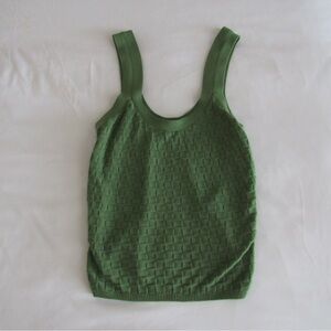 Abercrombie & Fitch Green Sleeveless Tank Crop Top-size XS
